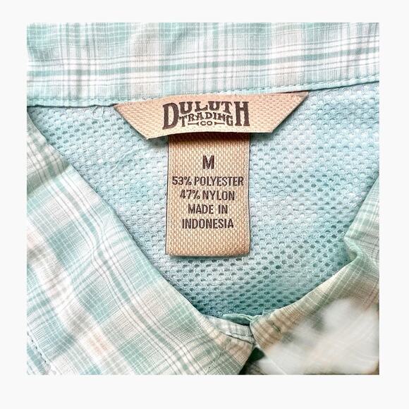Duluth Trading Co Shirt Womens Medium Vented Mesh Long Sleeve Roll Tab Button Up - Picture 4 of 11